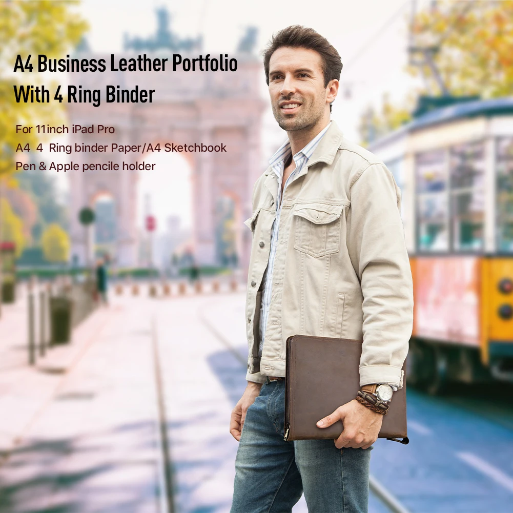 Роскошный деловой кожаный портфель - Фотография_2