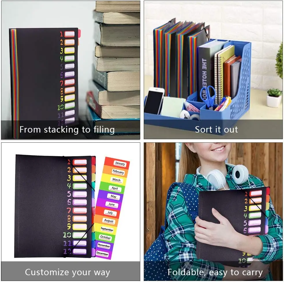Расширяющаяся папка для файлов rainbow tab — 24 кармана - Фотография_6