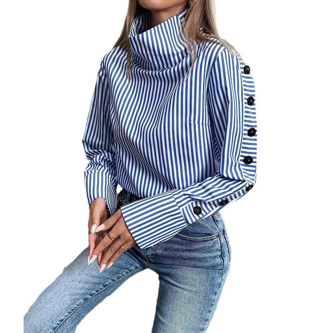 Spring shirt new stripe long sleeved - Фотография_5