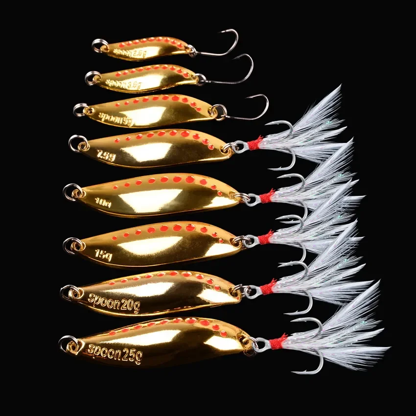 Metal vib leech spinners spoon lures 2 - Фотография_3