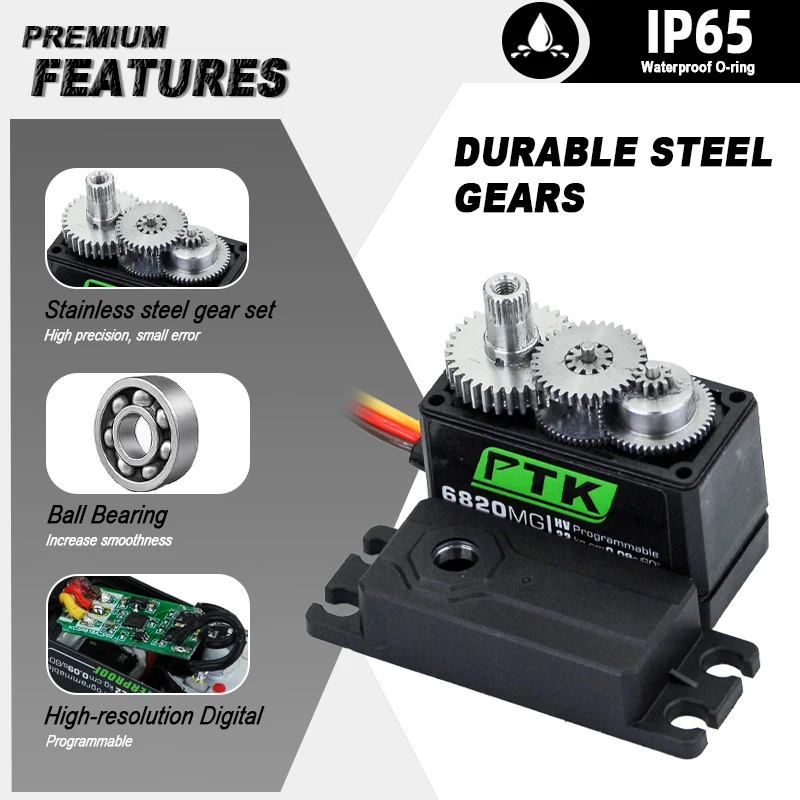 Сервопривод ptk металлическая шестерня - Фотография_5