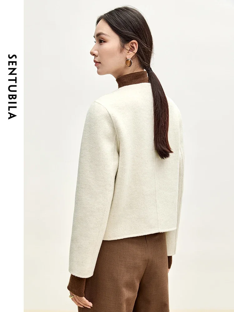 Sentubila женские шерстяные укороченные куртки 2025 - Фотография_2