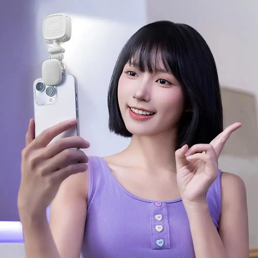 Портативный светодиодный светильник для селфи с зажимом - Фотография_3