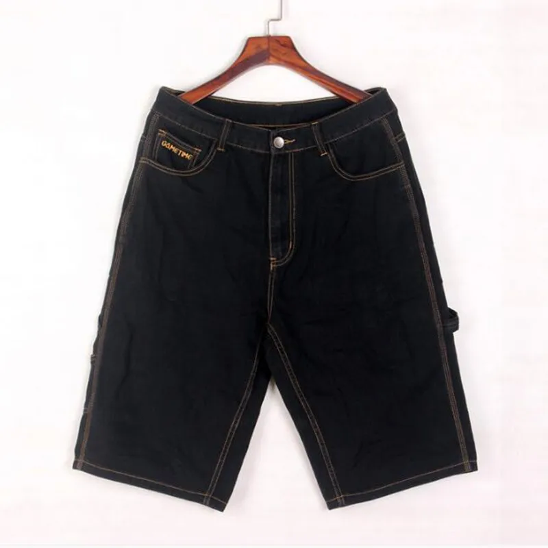 Мужские свободные мешковатые джинсовые шорты для скейтборда - Фотография_5