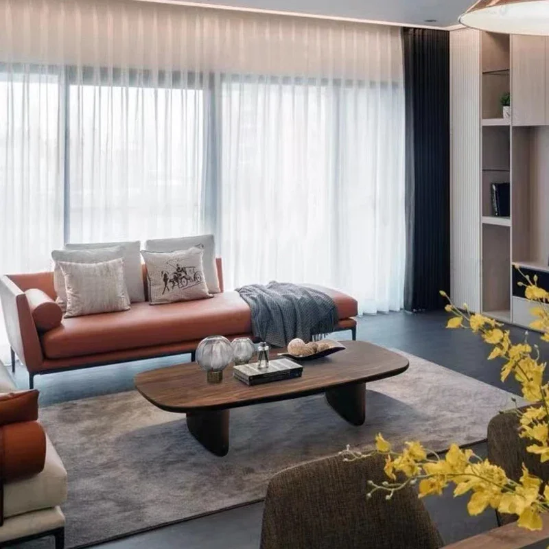 Журнальный столик из цельного дерева в скандинавском стиле в стиле ретро - Фотография_4