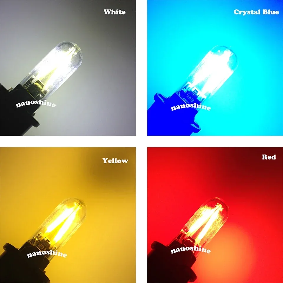2x классическая светодиодная лампа w5w t10 накаливания cob glass - Фотография_4