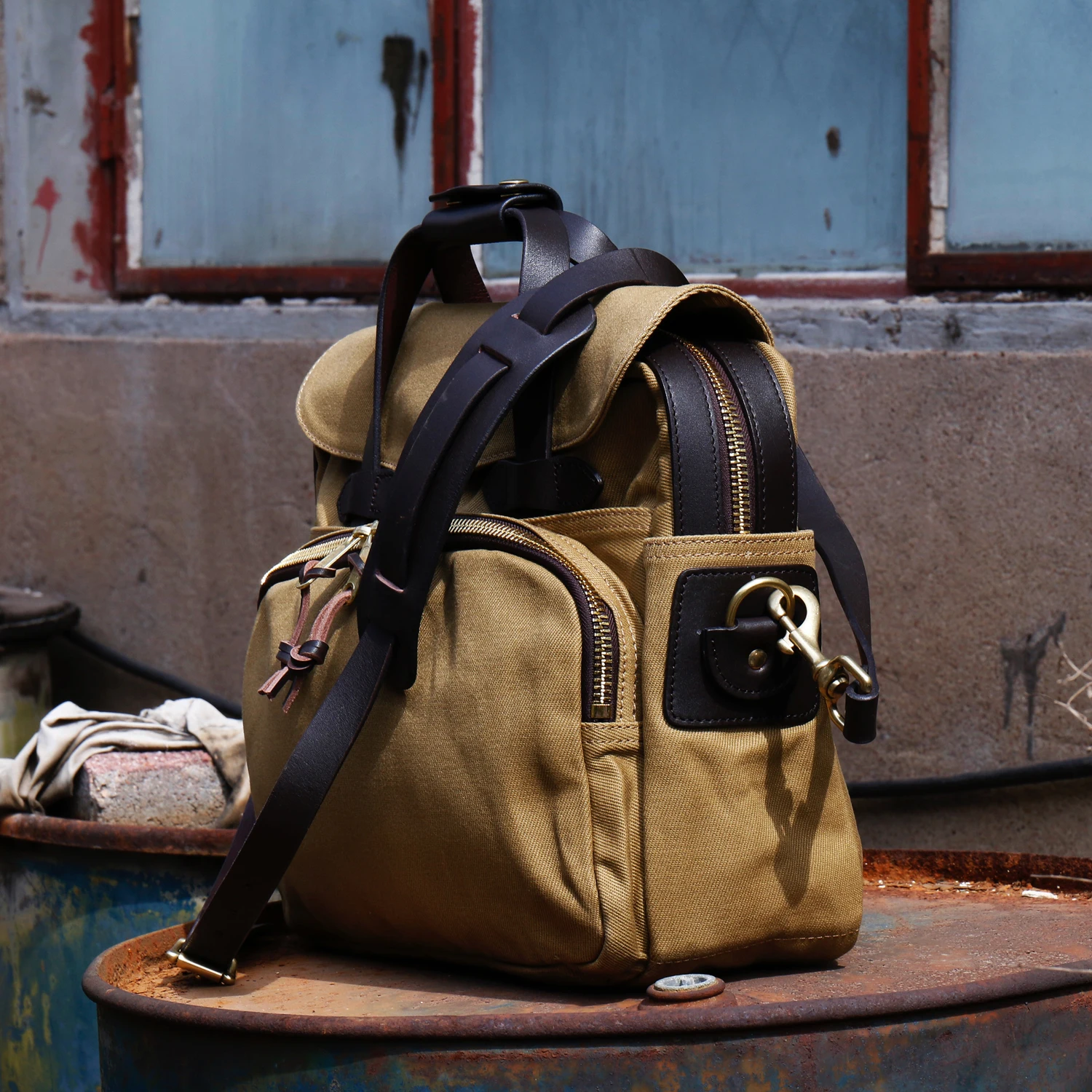 70258 американская тяжелая холщовая сумка cidu 39*34*9 см - Фотография_2