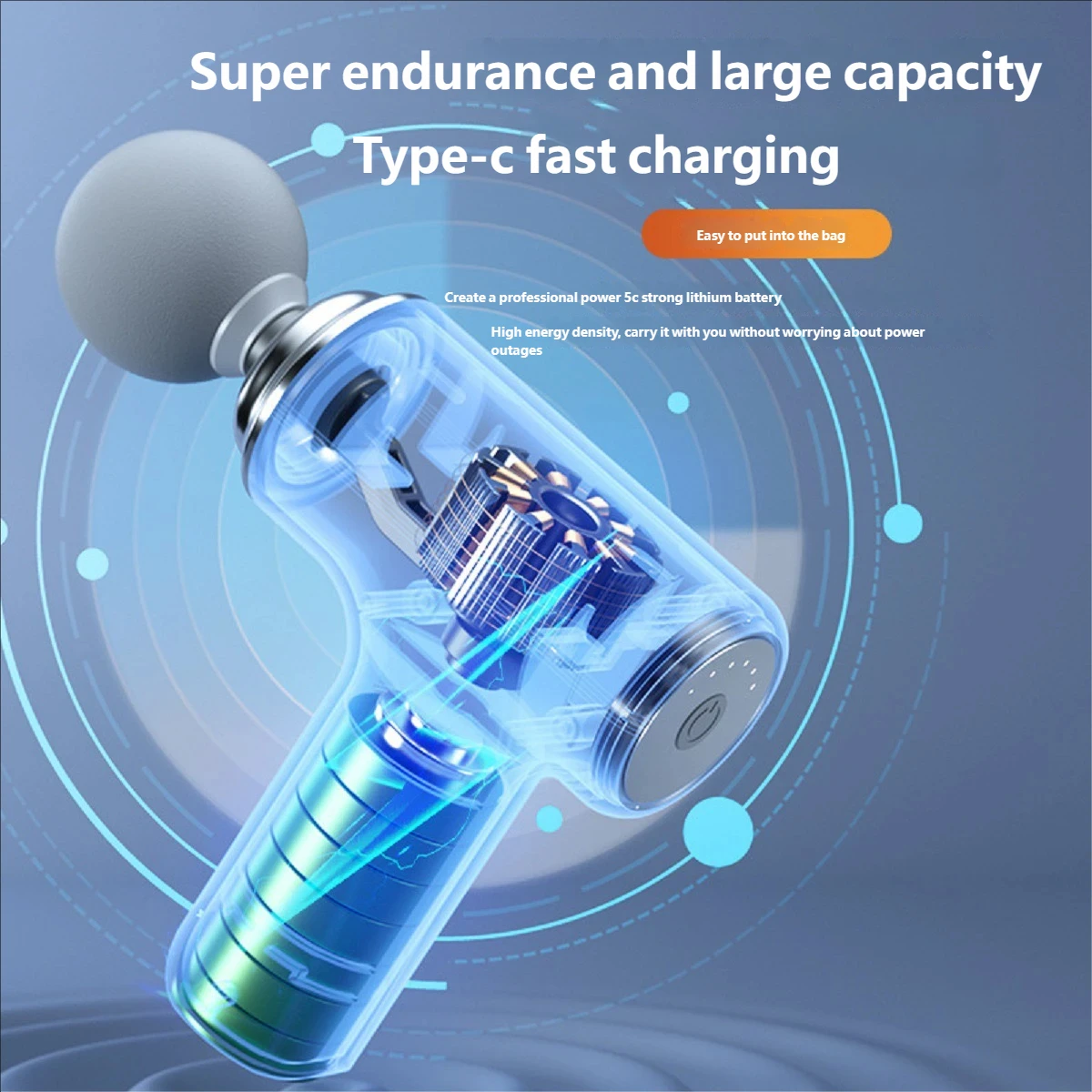 Мини-пистолет для массажа мышц - Фотография_3