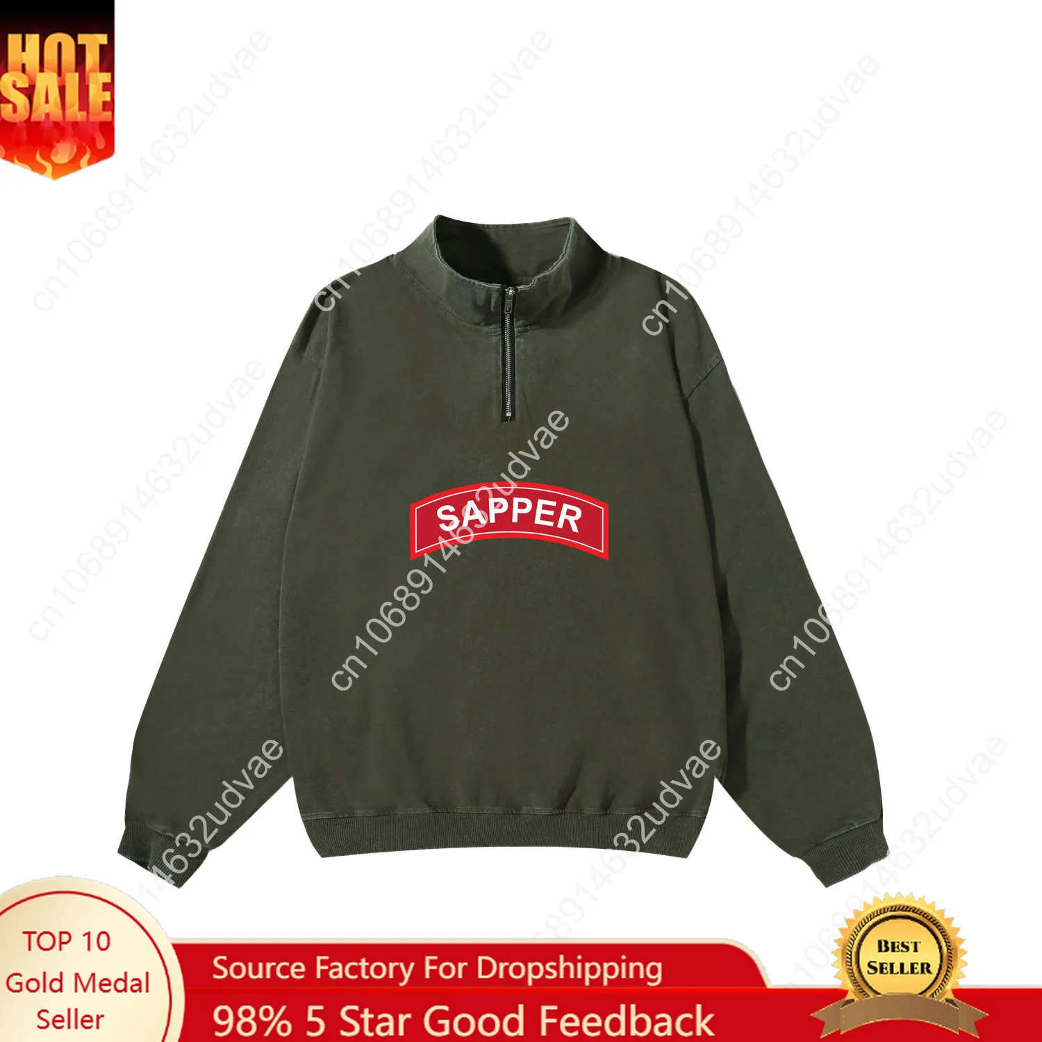 Саперский свитшот в стиле ретро для мужчин и женщин