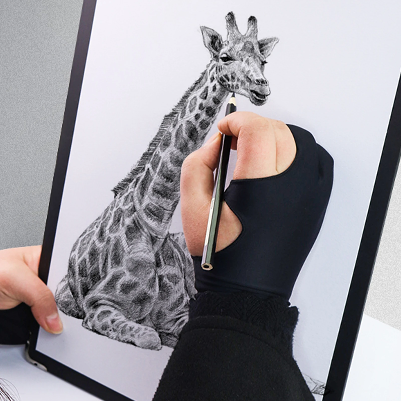 Перчатки для рисования с двумя пальцами для художника