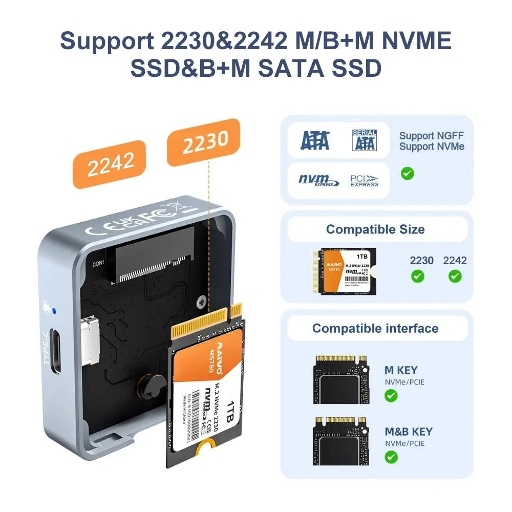 M.2 2242 2230 nvme sata ssd корпус - Фотография_3