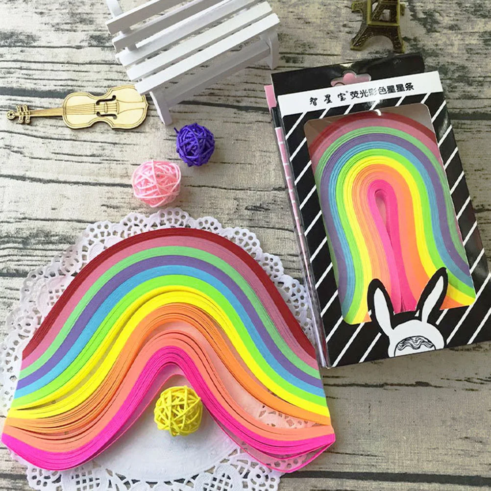 Бумажные двухсторонние полоски оригами со звездами для diy - Фотография_6