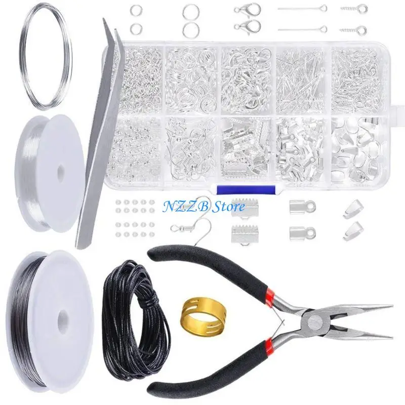 T21f открытые кольца и застежки-карабины с плоскогубцами и пинцетом - Фотография_5