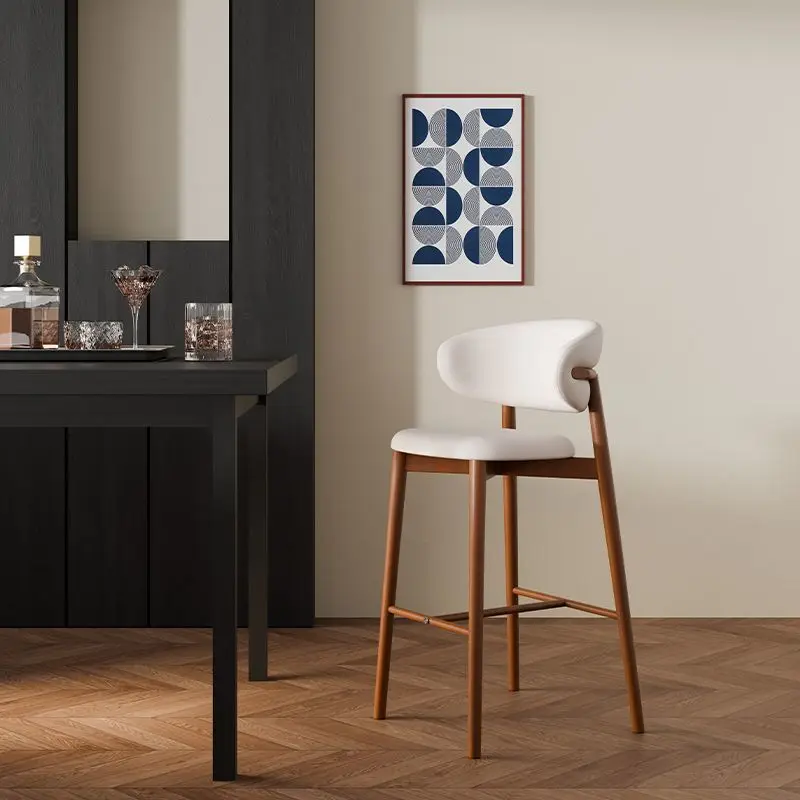 Легкий роскошный современный барный стул с изогнутыми спинками - Фотография_2