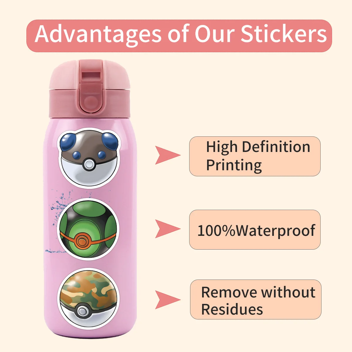 Милые аниме наклейки в виде пикачу для ноутбука - Фотография_5