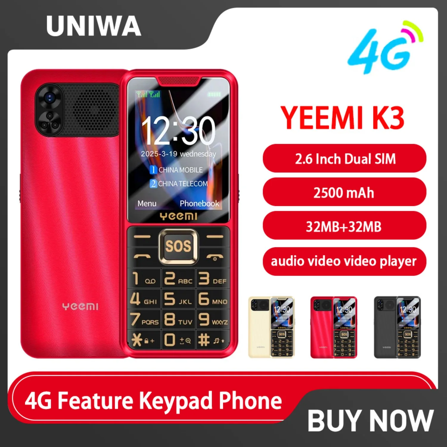 Yeemi k3 4g функция телефона-клавиатуры 2