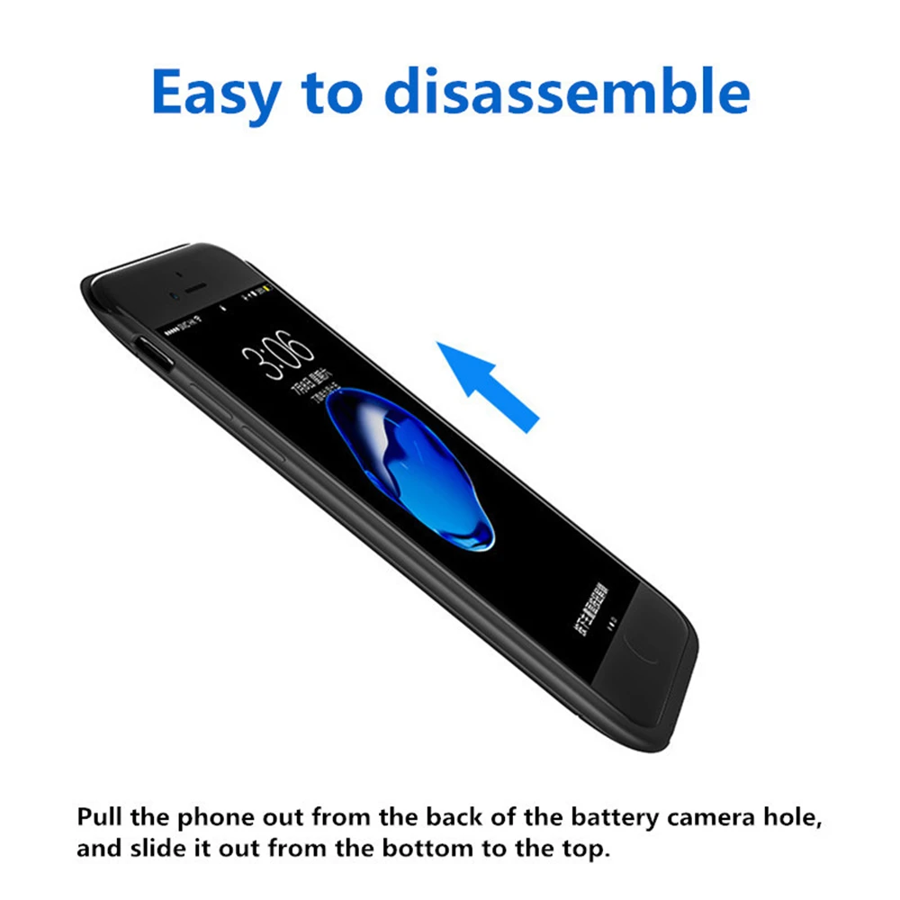 Зарядный чехол емкостью 8200 мач для iphone 7 8 plus 6s 6 plus - Фотография_5
