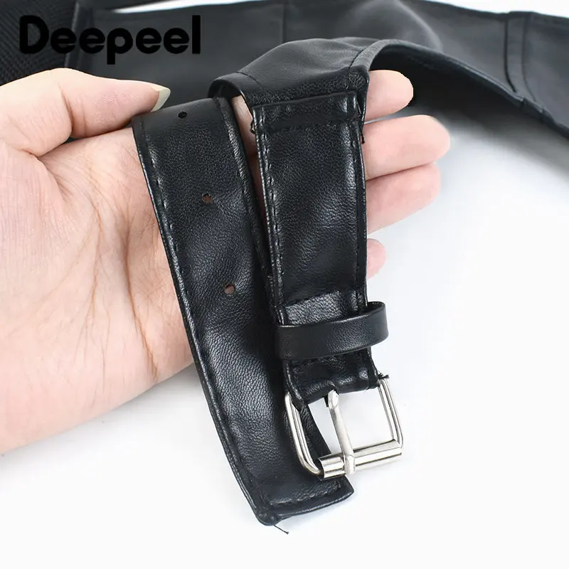 80-100 см, черные подтяжки с декоративным корсетом - Фотография_4