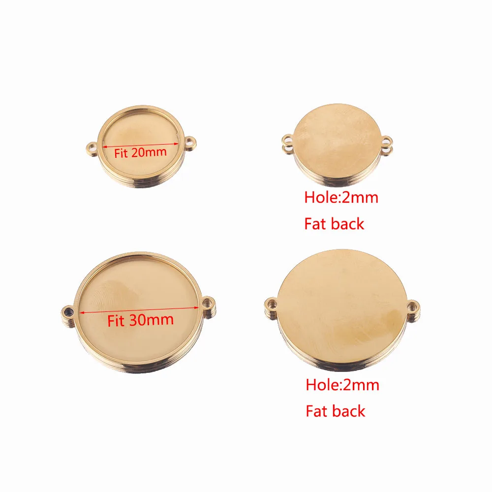 Пустой кабошон из смолы с двумя отверстиями - Фотография_2