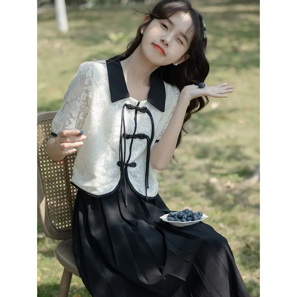 Женская изящная рубашка в китайском стиле - Фотография_6