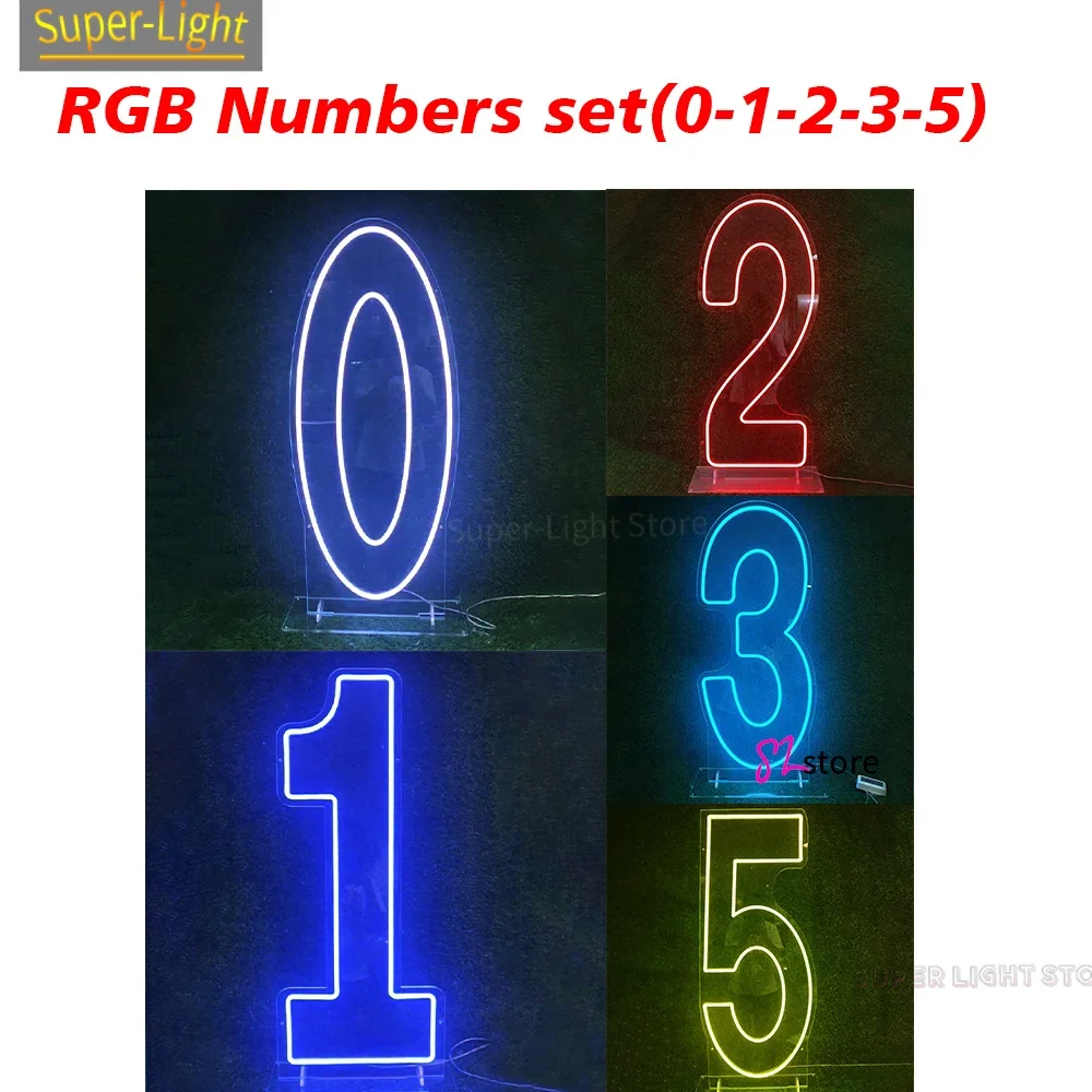 Дюймов rgb большие цифры 0-9 на - Фотография_2