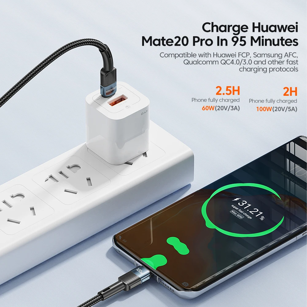 Кабель зарядный essager usb type-c на usb c - Фотография_2