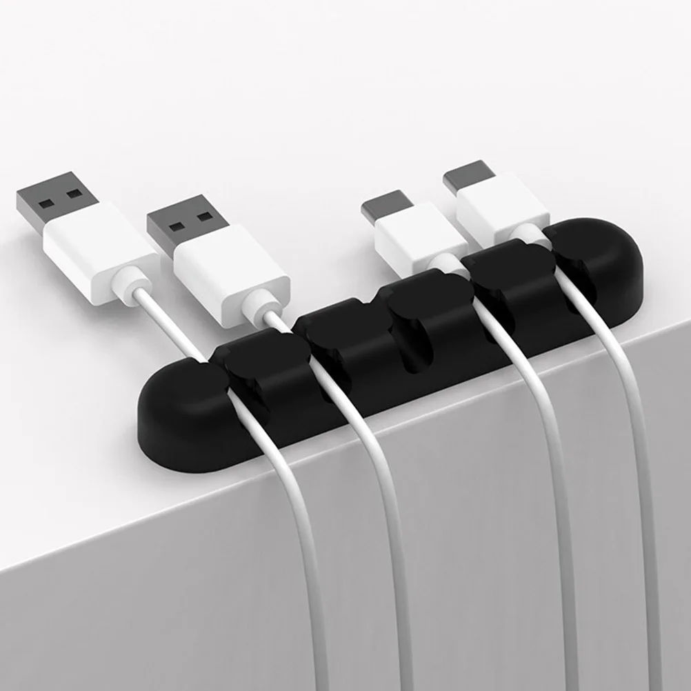 Черное силиконовое устройство для намотки кабеля для usb-шнура - Фотография_5