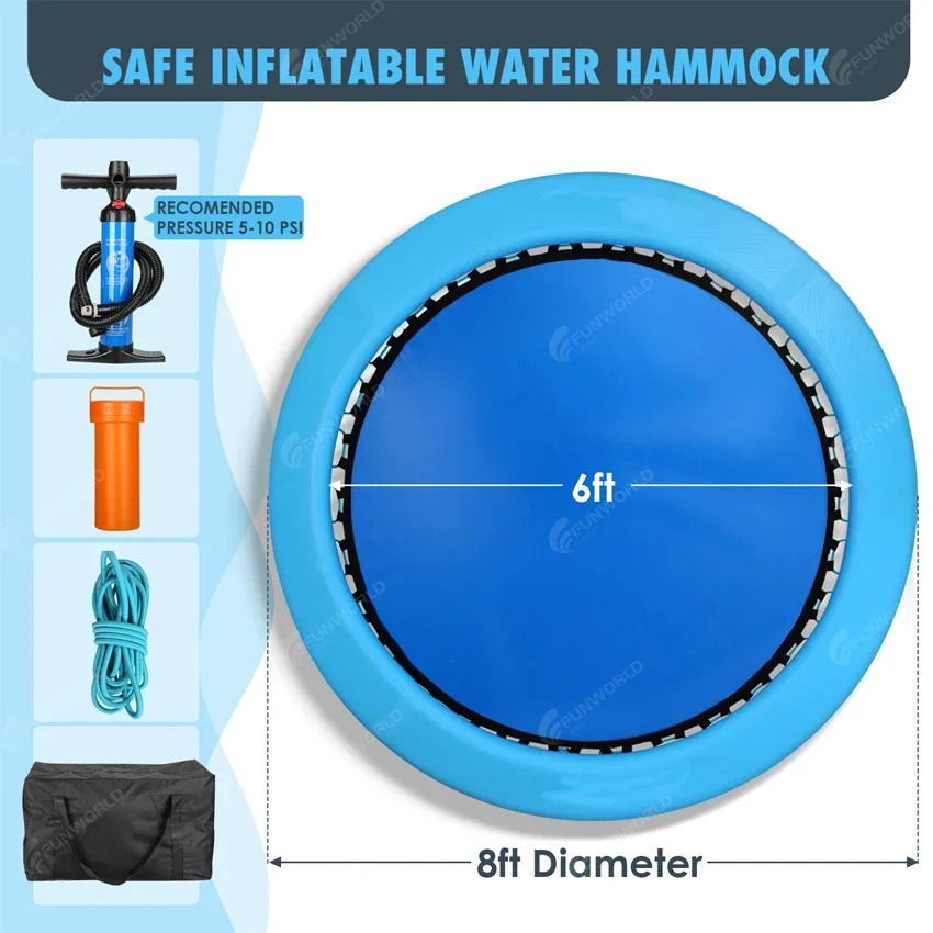 Гамак, надувной поплавок для бассейна с воздушным насосом - Фотография_2