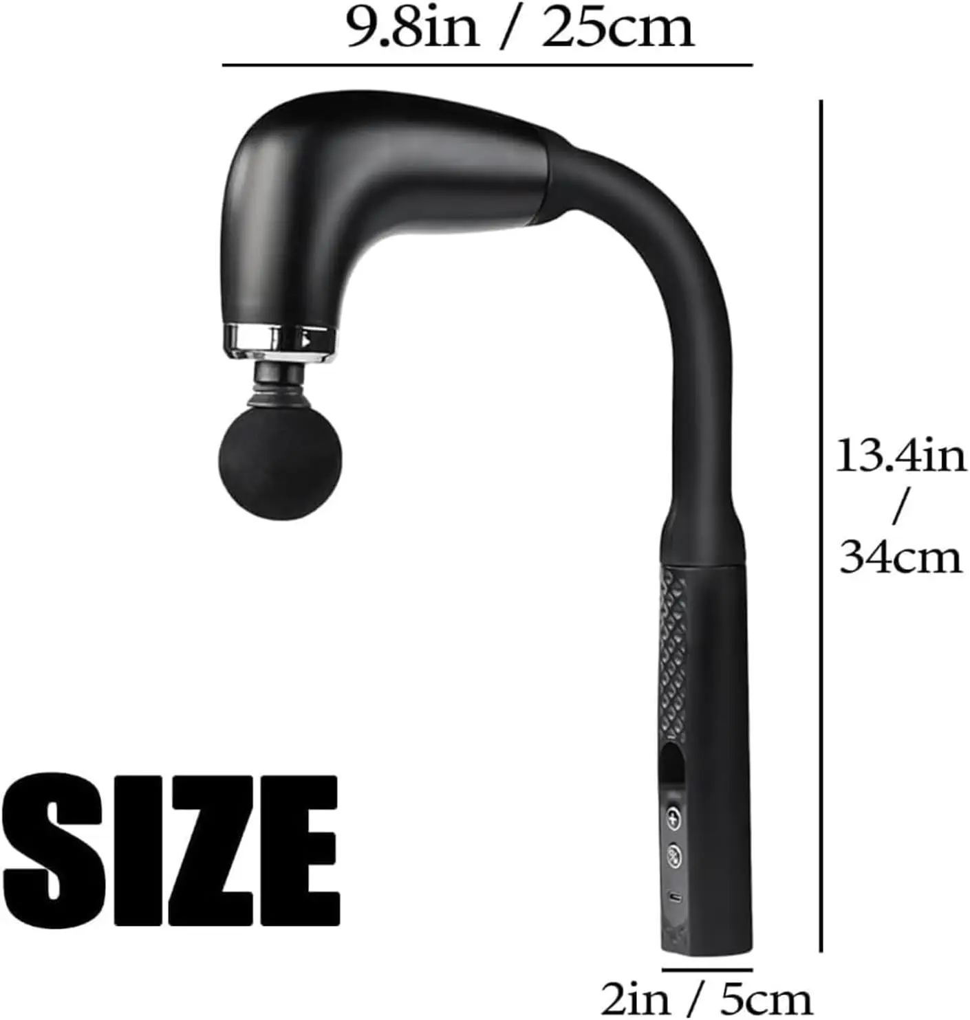 Массажный пистолет rocuma для глубоких тканей с удлиненной ручкой - Фотография_5