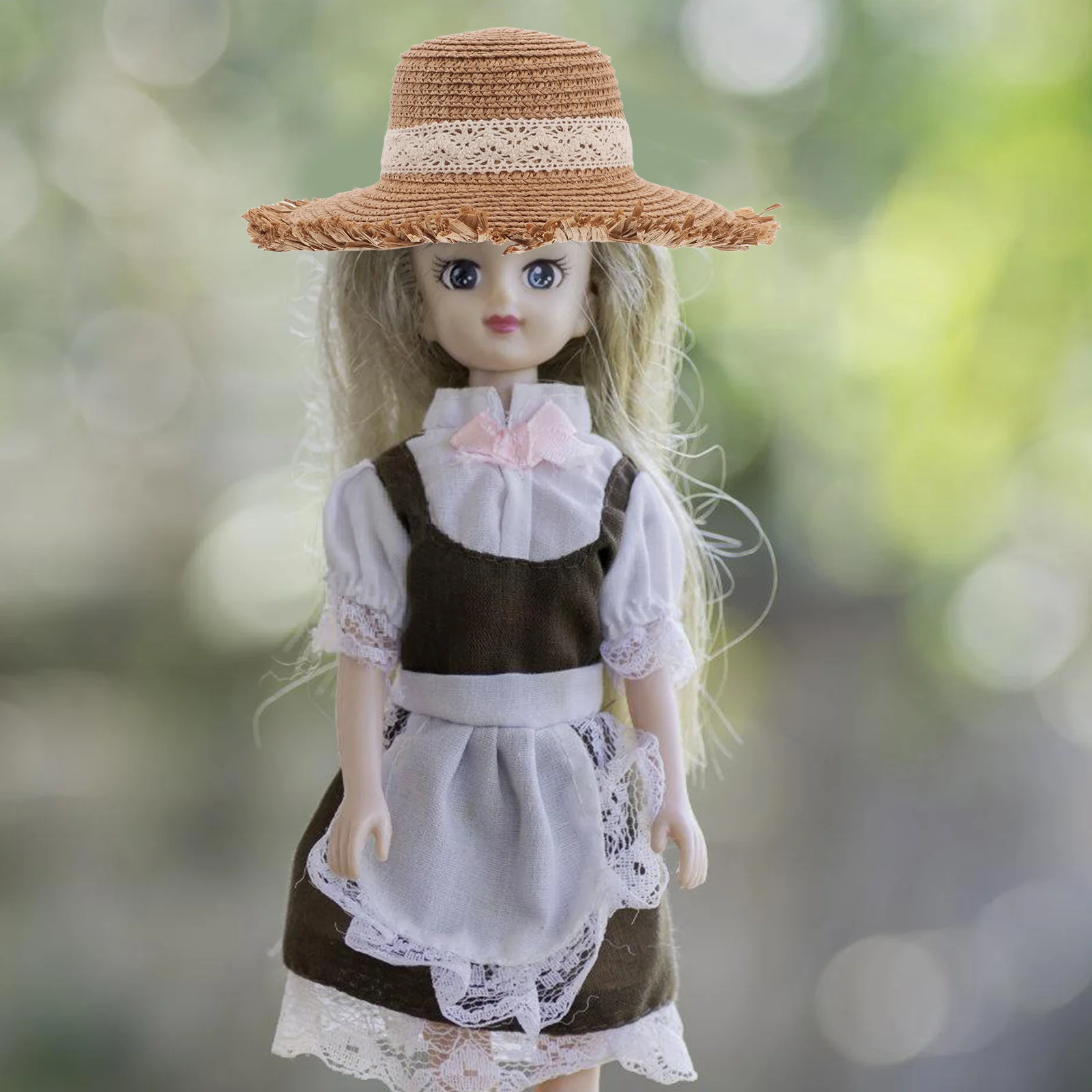 Миниатюрный тканый цилиндр для маленьких с кружевным бантом - Фотография_6