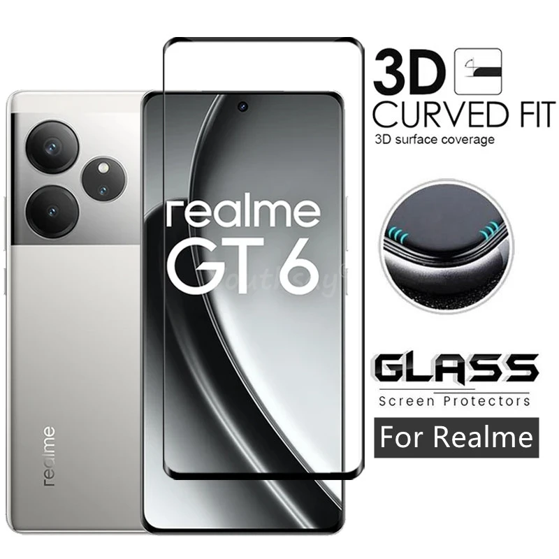 Полное стекло для realme gt 6