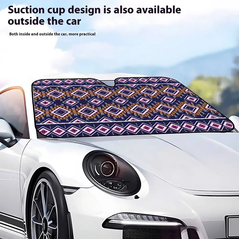 Автомобильный солнцезащитный козырек в этническом стиле - Фотография_3