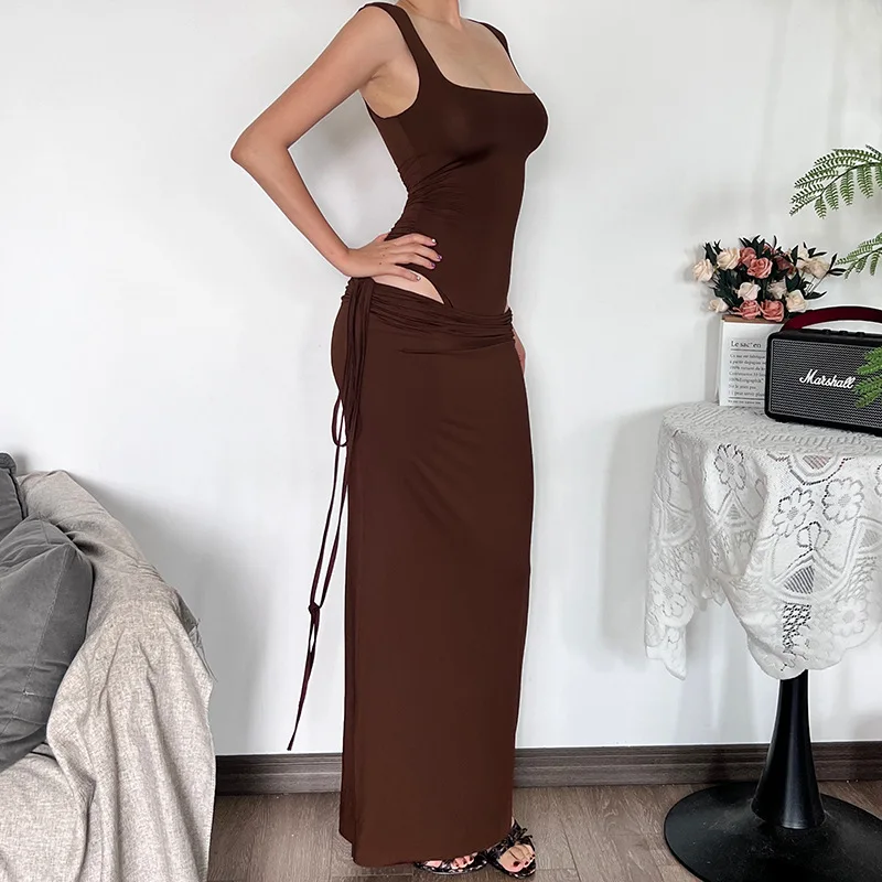 Кофейный цвет с вырезом лодочкой - Фотография_4