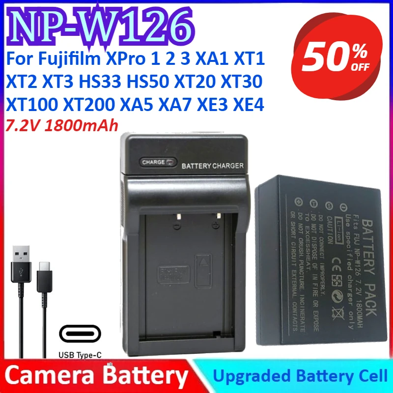 Np-w126 7,2 в 1800 мач аккумулятор