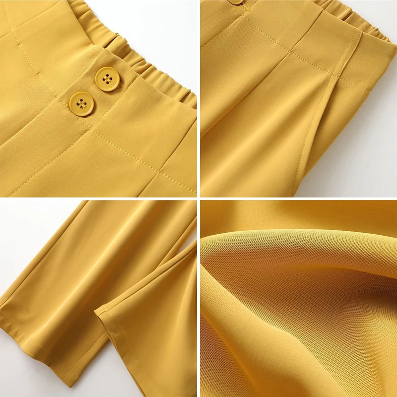 Офисные широкие брюки с высокой талией - Фотография_6