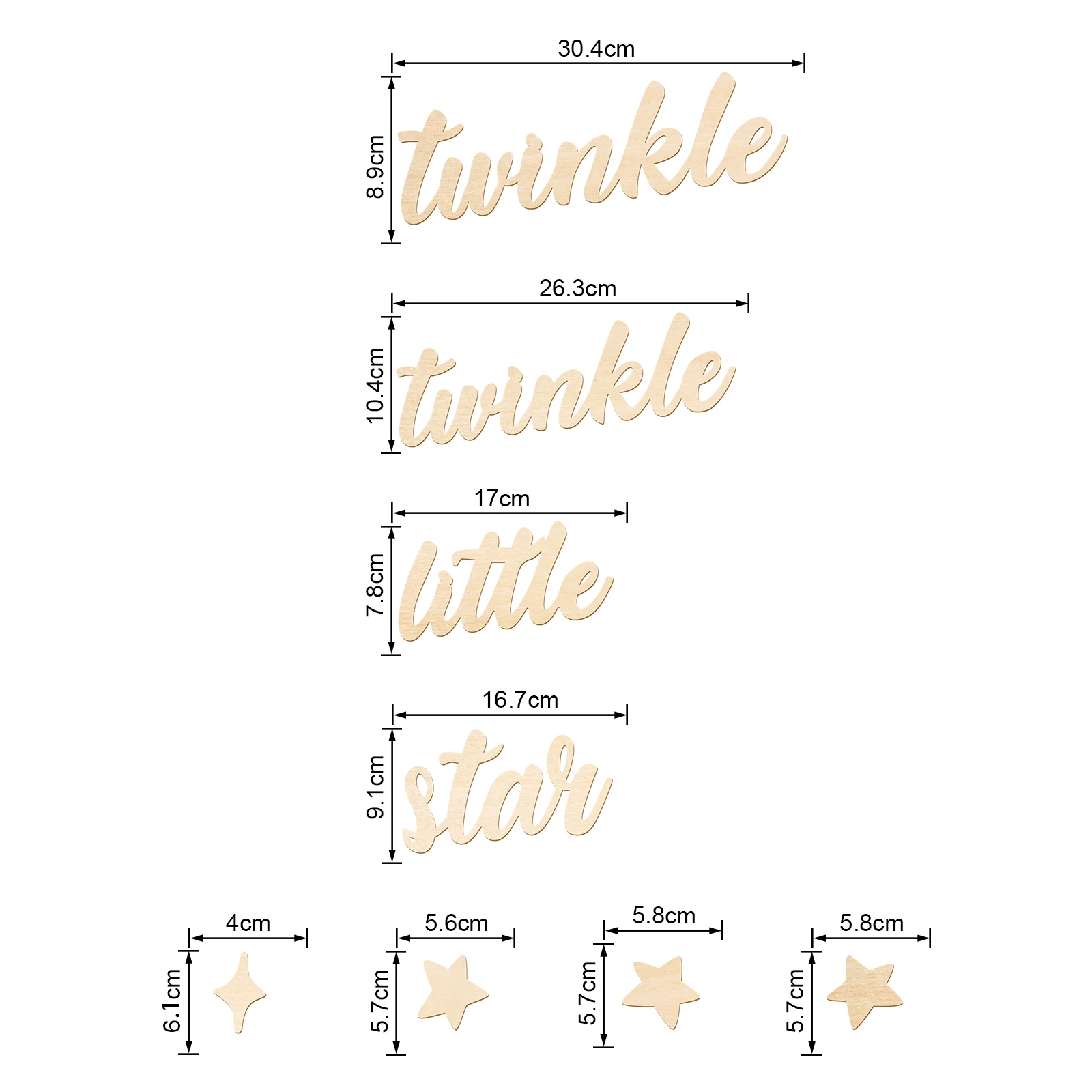 Деревянная вывеска twinkle twinkle little star — декор для детской стен - Фотография_3