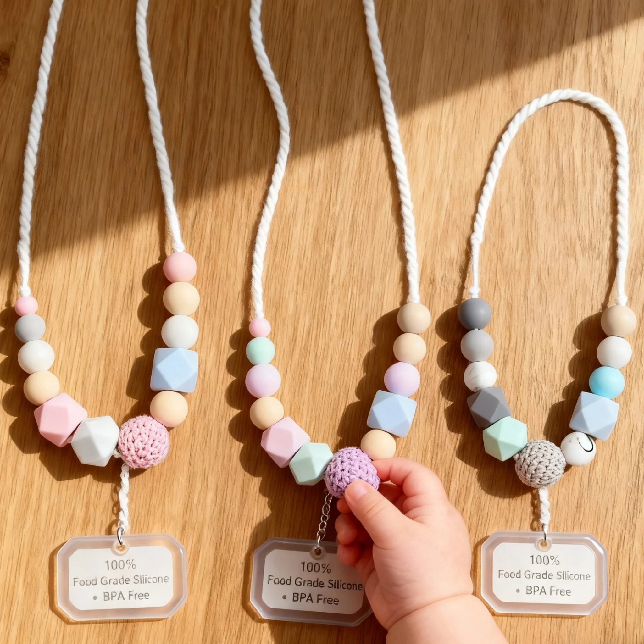 Силиконовое ожерелье для прорезывания зубов - Фотография_3