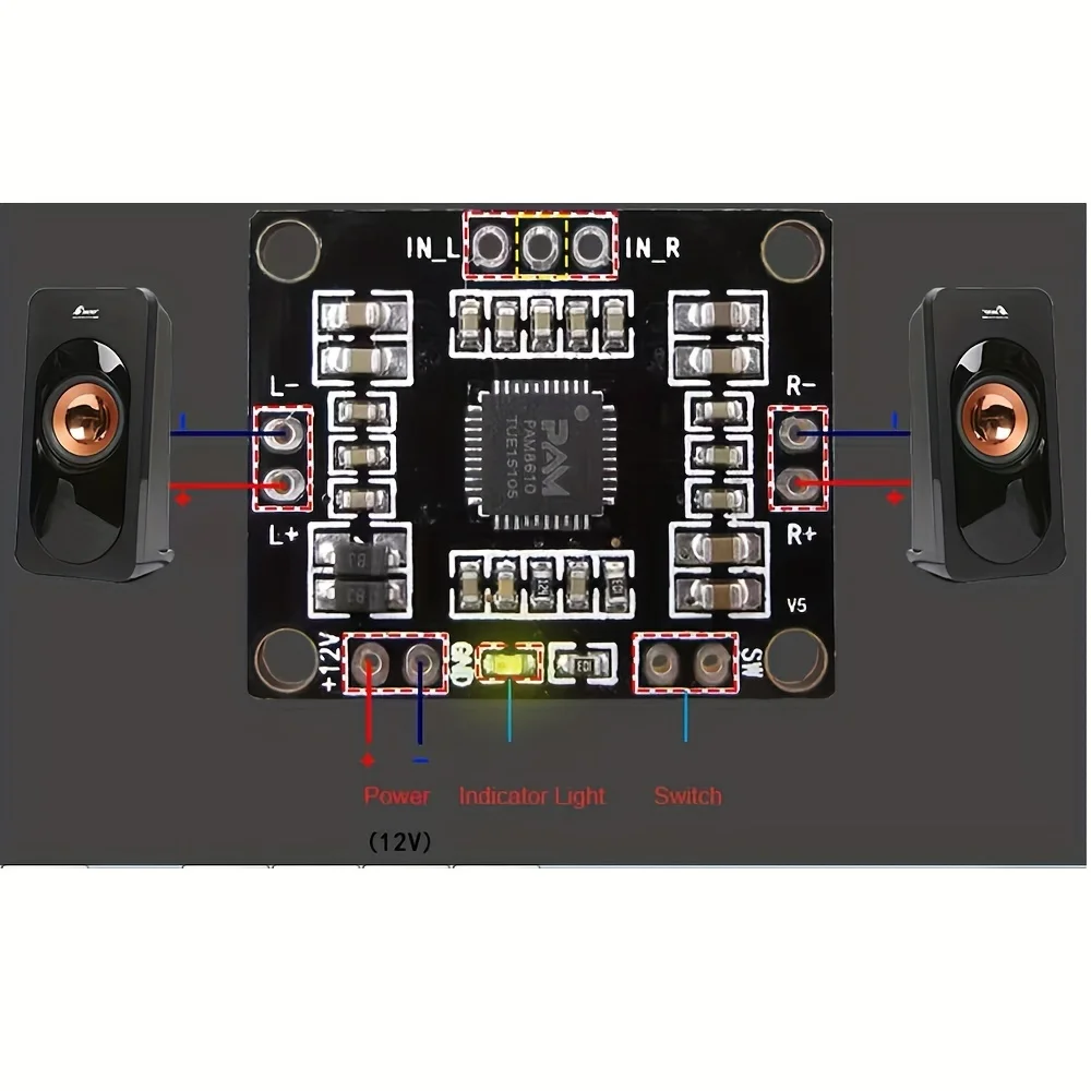 Xh-m181 pam8610 плата аудиоусилителя