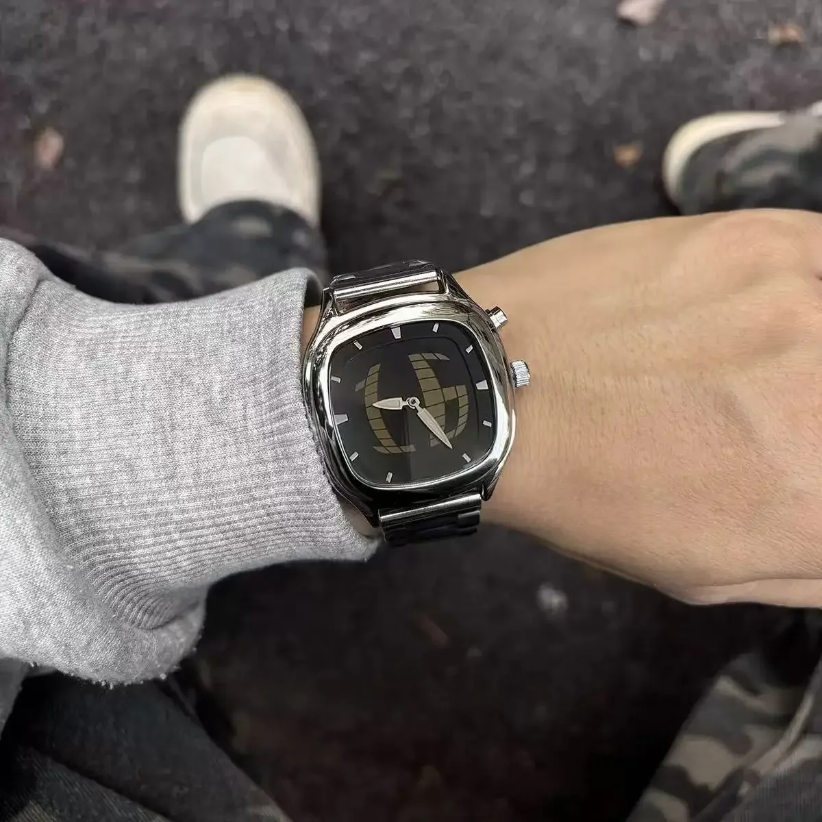 Y2k мужские кварцевые часы указатель - Фотография_2