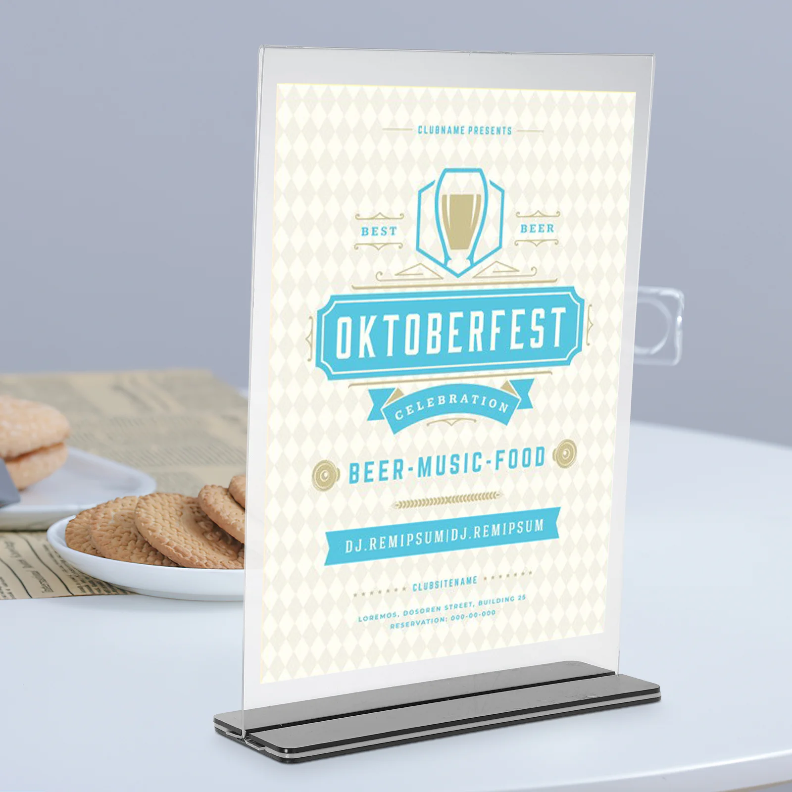 Т-образный акриловый держатель для вывески - Фотография_3