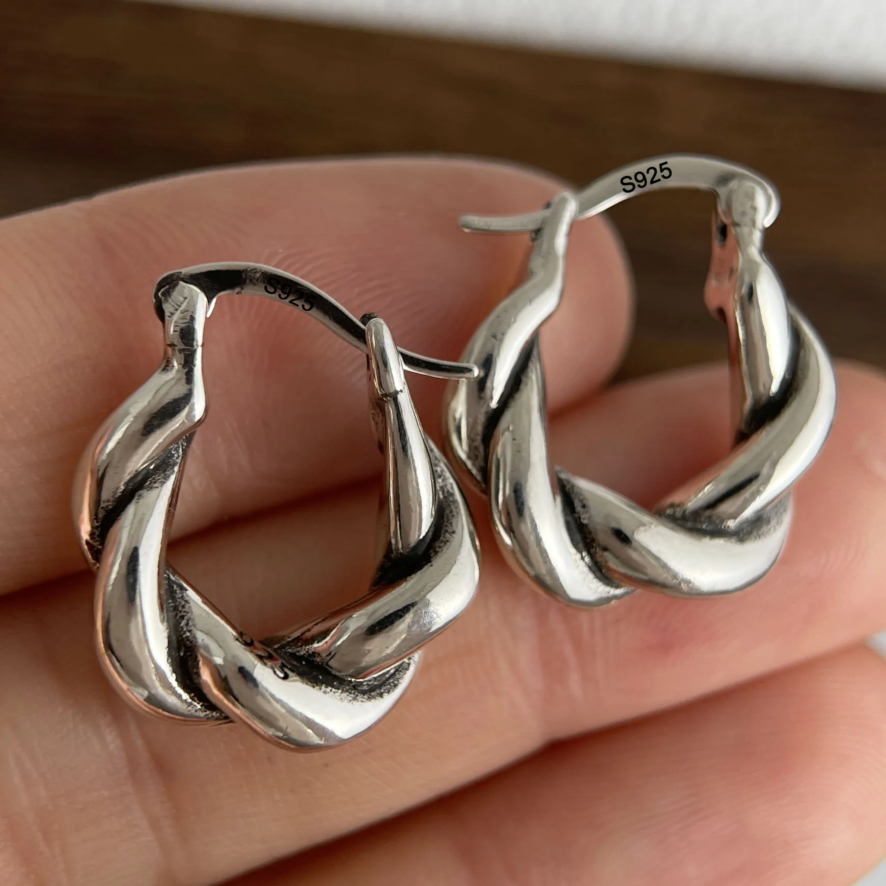 Серьги из стерлингового серебра 925 пробы для женщин - Фотография_2