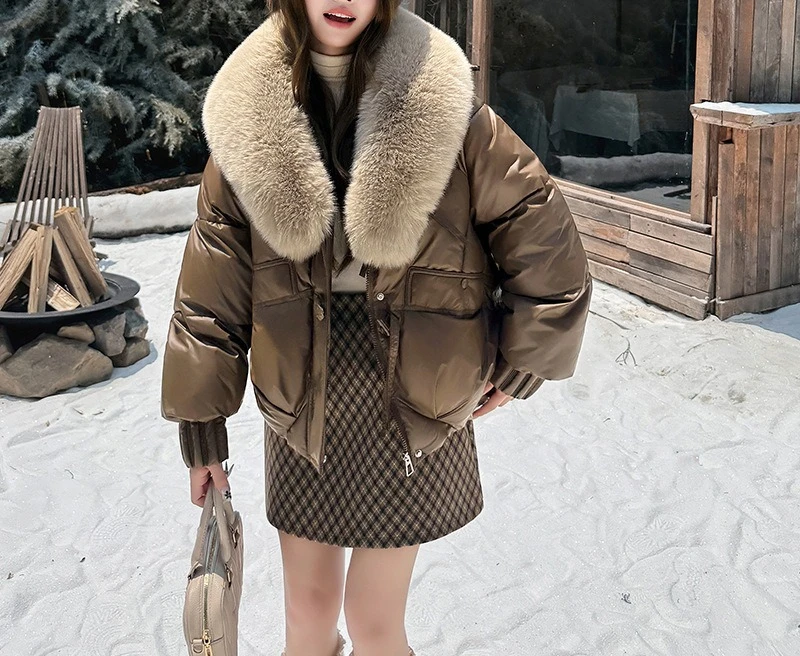 Женское пуховое хлопковое стеганое пальто