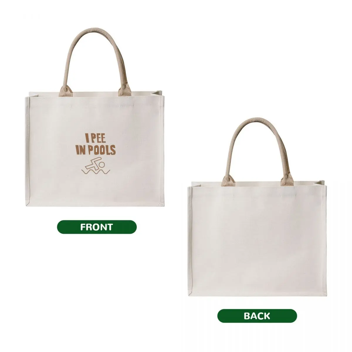 I pee in baseny tote bag большая - Фотография_2