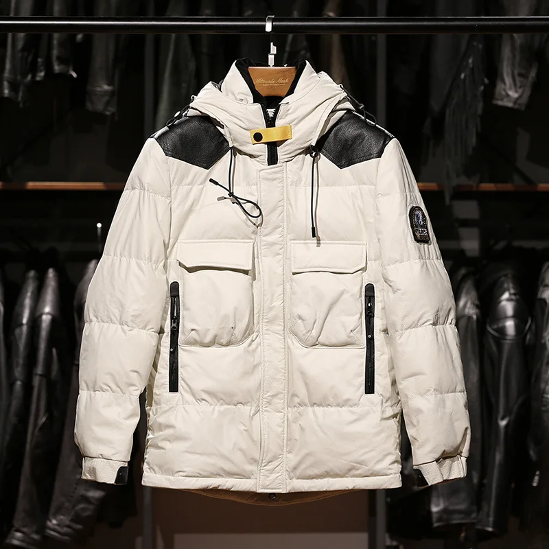 Мужской пуховик из воловьей кожи - Фотография_6