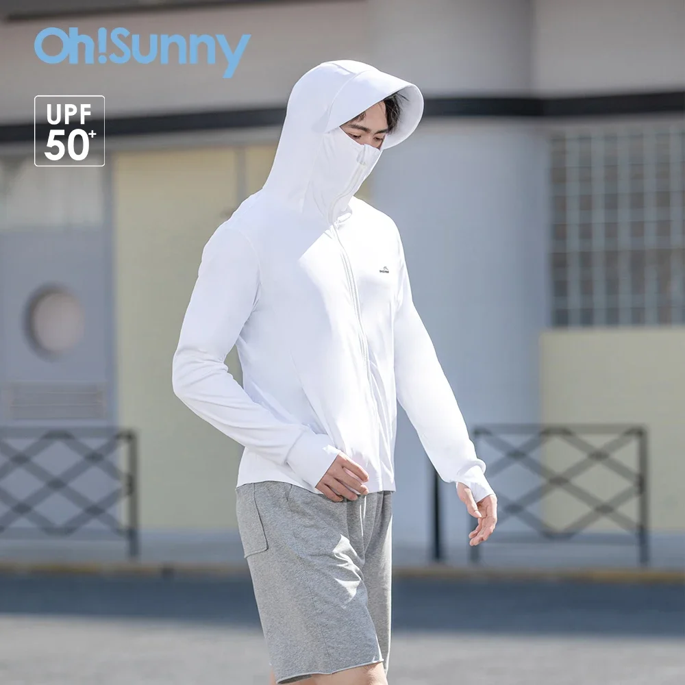 Мужская солнцезащитная охлаждающая куртка ohsunny с большими полями