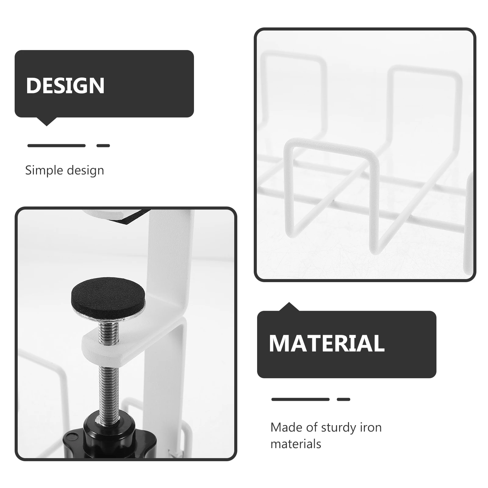 Белый лоток, полка для проволочного органайзера - Фотография_3