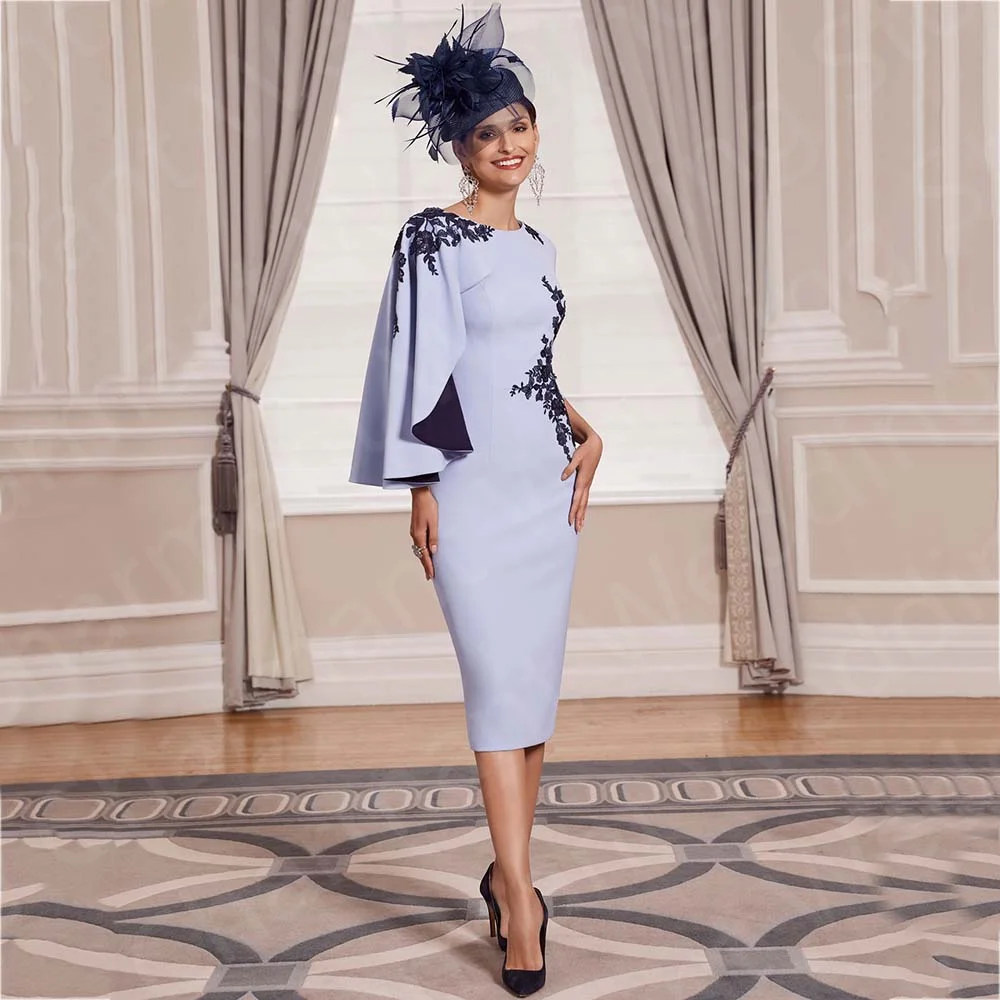 Уникальные голубые платья для матери невесты контрастного цвета - Фотография_3