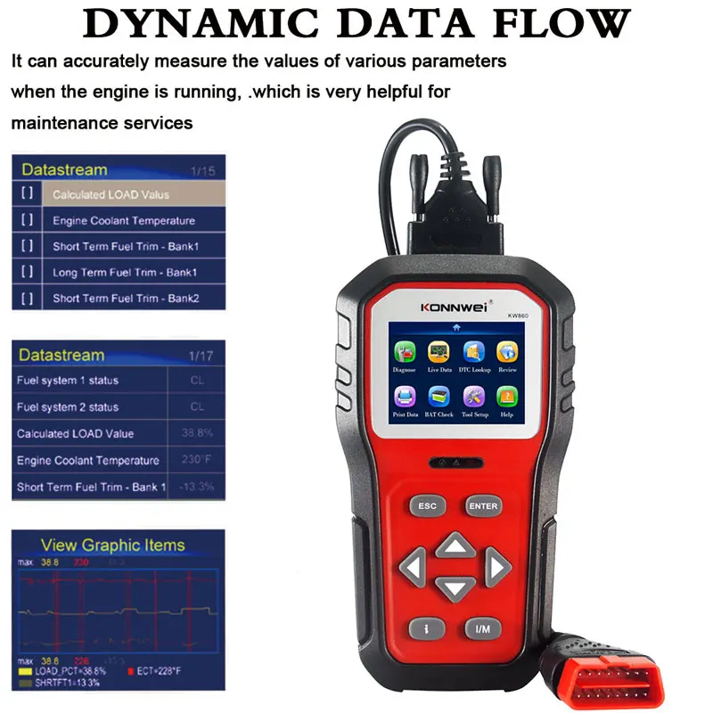 Новый автомобильный диагностический инструмент konnwei kw860 obd2 - Фотография_4