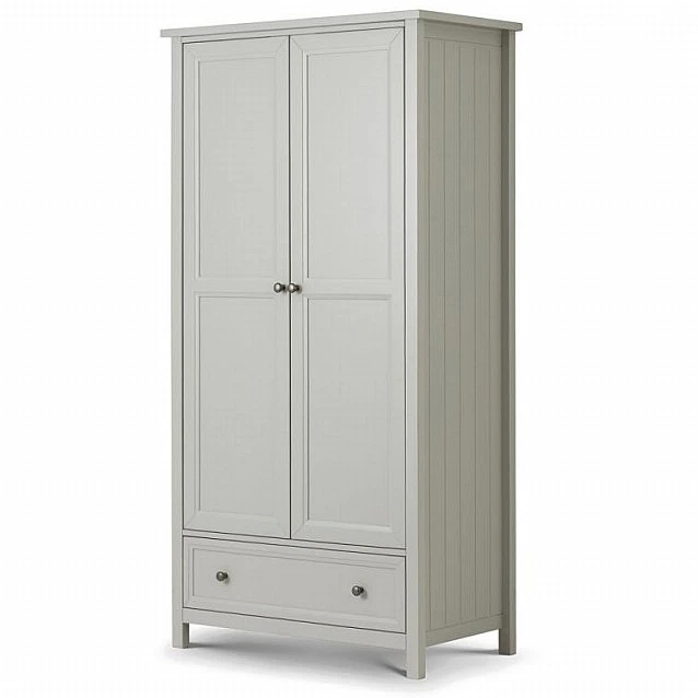 Деревянный 2-дверный шкаф с полкой и подвесной направляющей - Фотография_3