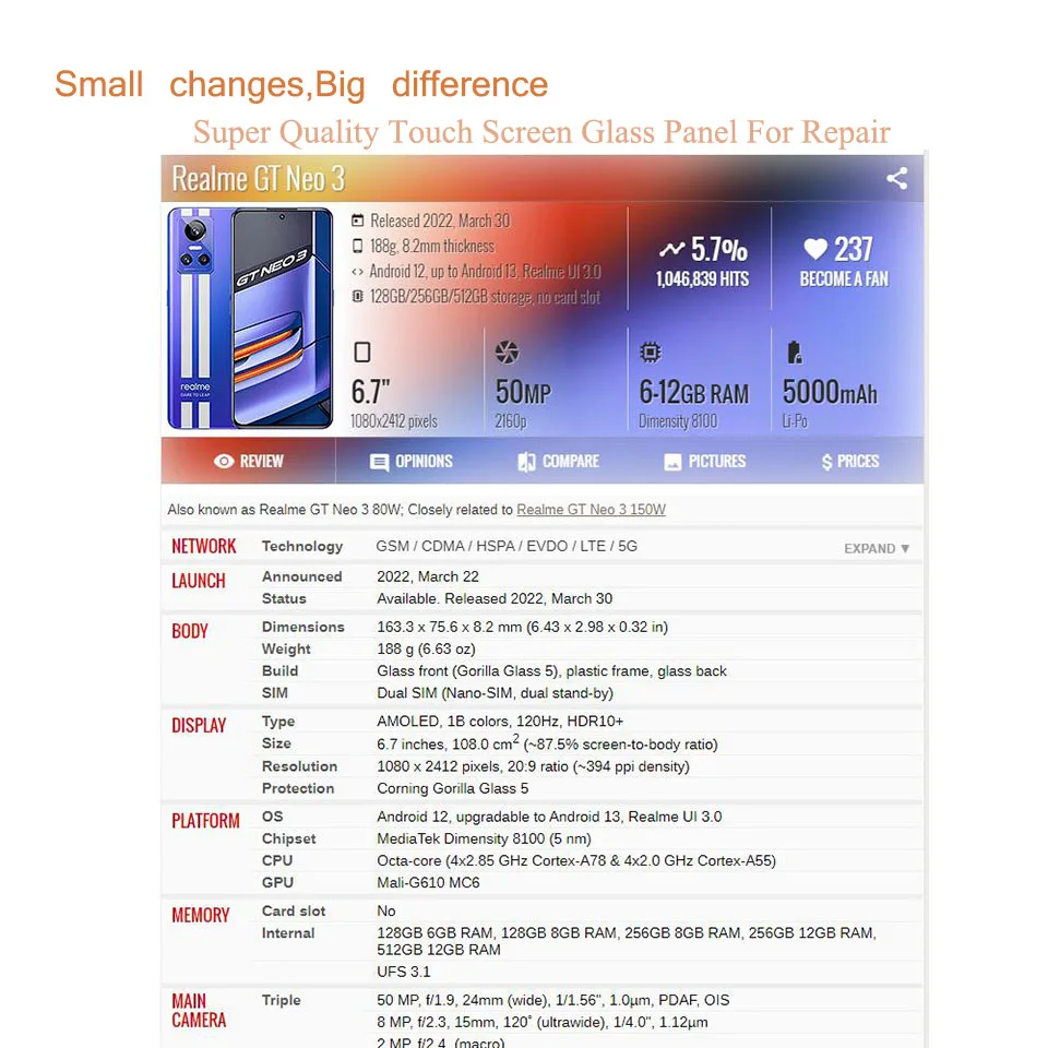 Для realme gt neo 2 3 3t 5 gt2 - Фотография_4